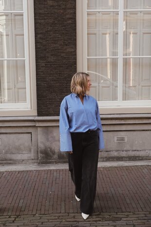 Margaux Lonnberg Holly nave stripes blouse 