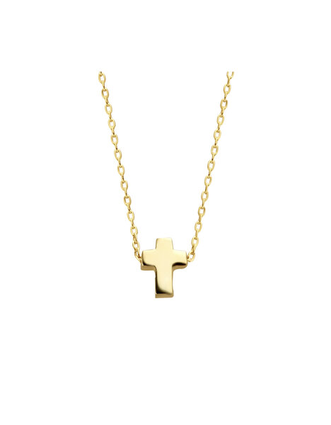 Just Franky 14k ketting Capital cross