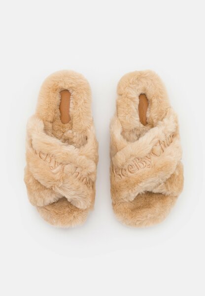 See by Chloe Faux Fur Slides