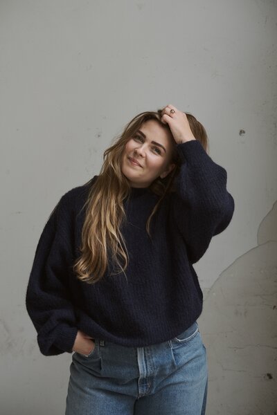 American Vintage East jumper Navy Melange