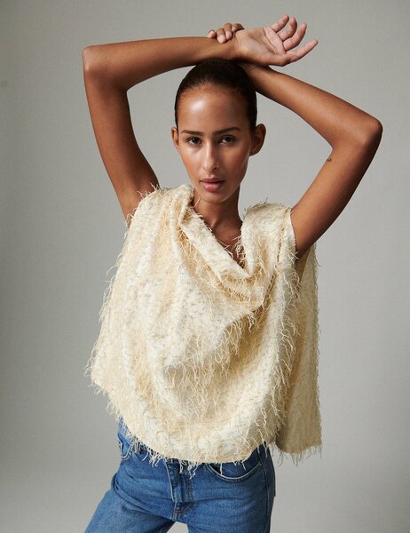 DAY Dobby fringe top