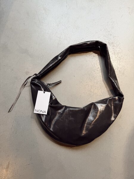 Nona Banana bag xl - crushed patent stone
