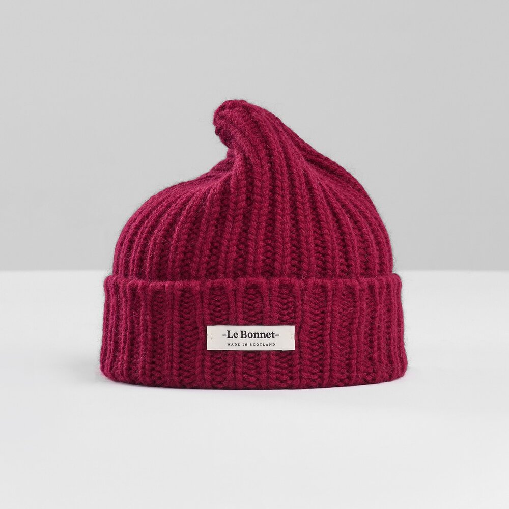 Le Bonnet logo beanie - wine
