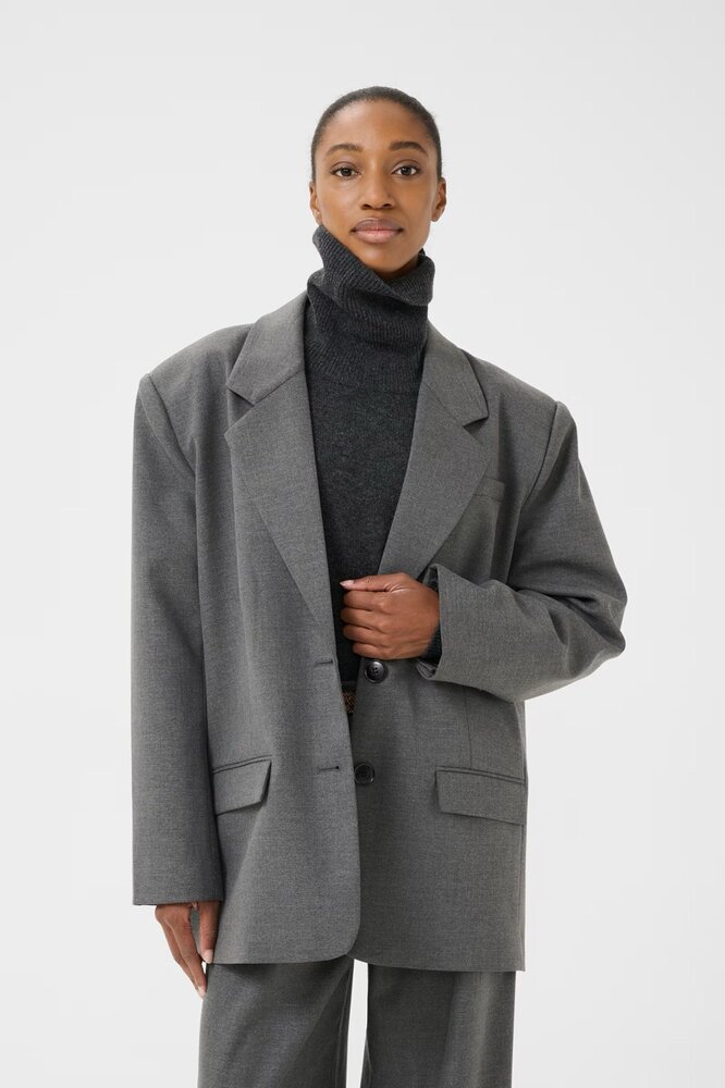 Gestuz Paula oversized blazer - grey melange