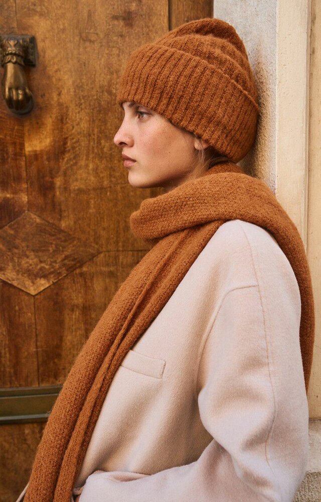 American Vintage East scarf - Squirrel Melange