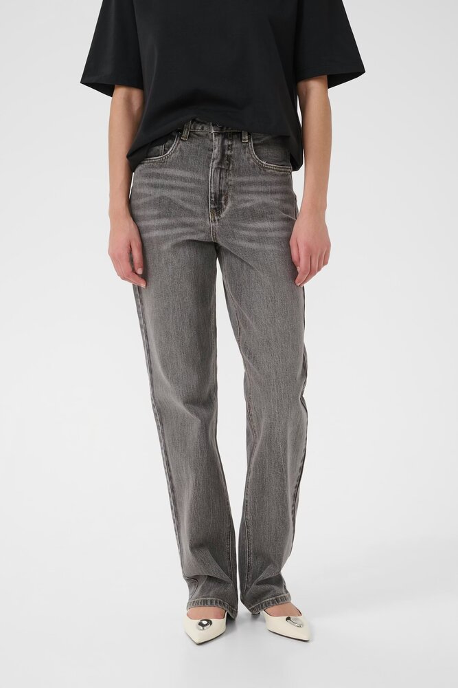 Gestuz GZjade HW straight  jeans - Grey
