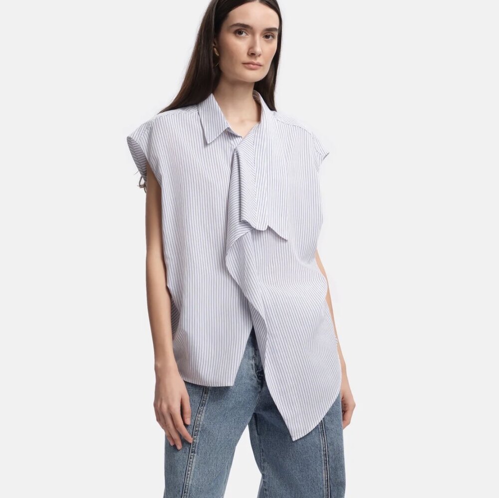 Margaux Lonnberg Swann blouse - Blue Stripes