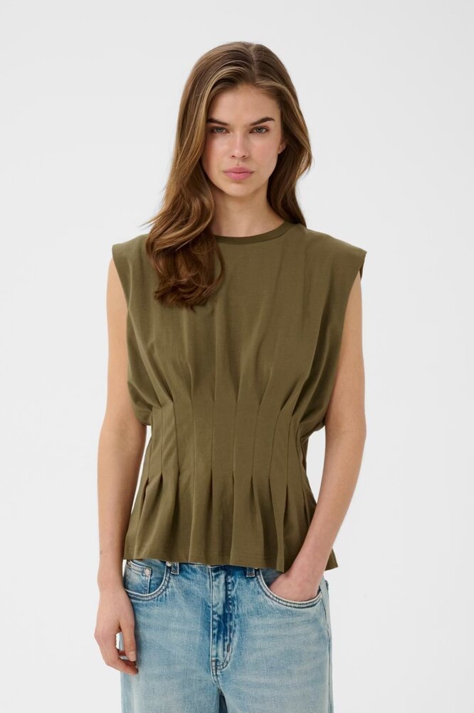 Gestuz Inez top - Olive